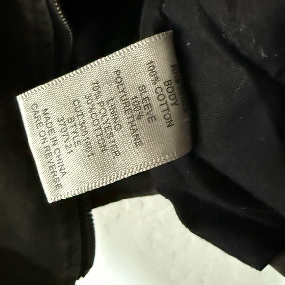 Max Edition|Faux leather & olive canvas utility jacket,color block•••Size Small - Picture 7 of 11